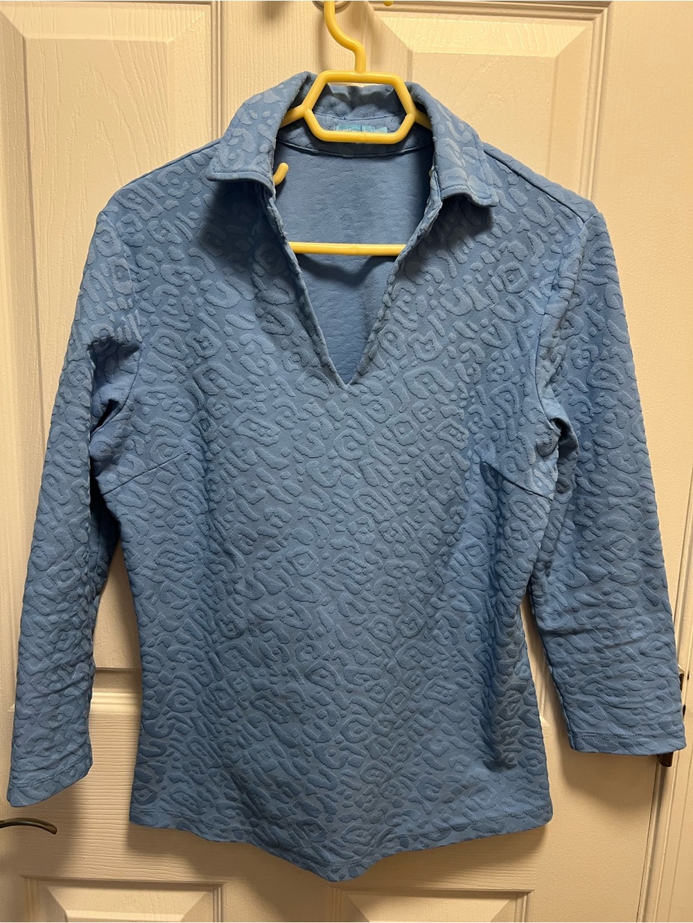 J. McLaughlin Blouse Women's Anima Print 3/4 Sleeve Pullover